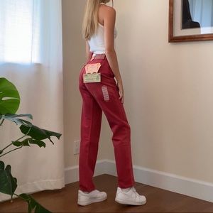 Vintage red 501 Levi’s jeans